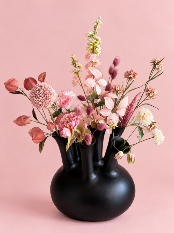 IJzeren trompetvaas met Blush - Set
