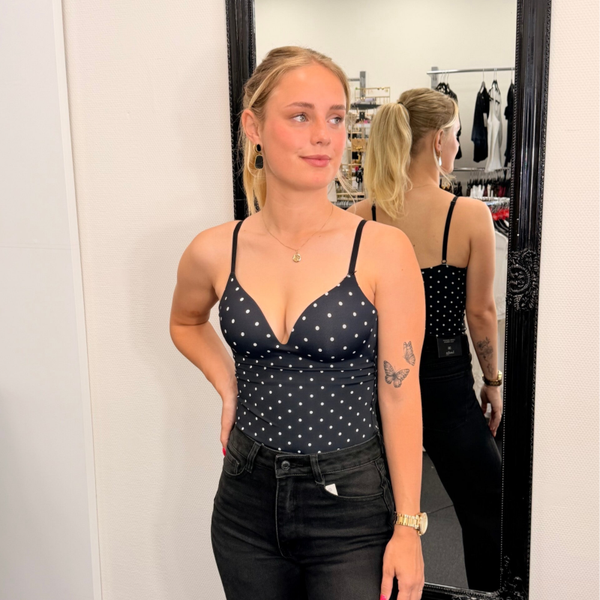 Zwarte Polka Dot Body