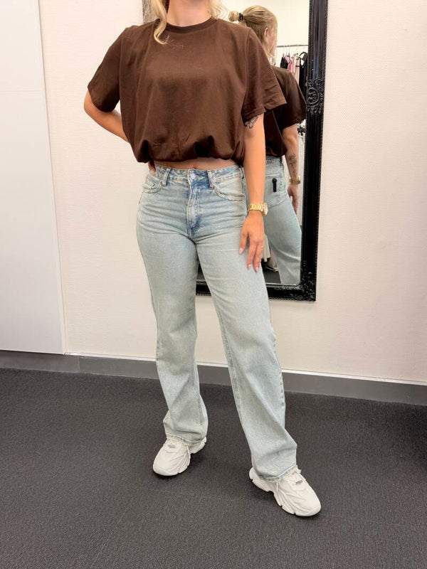 Queen Hearts Light Blue Wide Leg Jeans