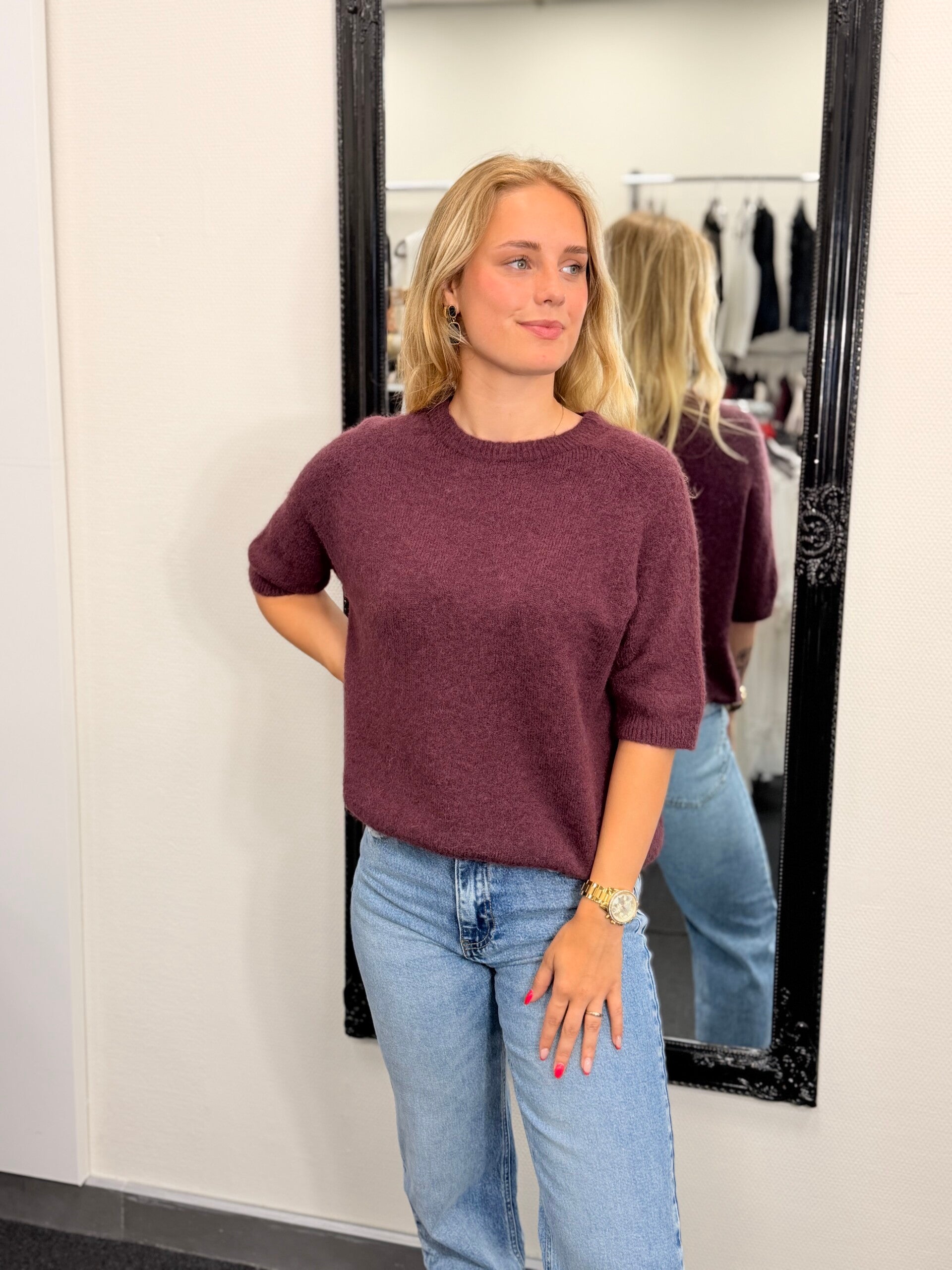 Soft Knit Top – Bordeaux