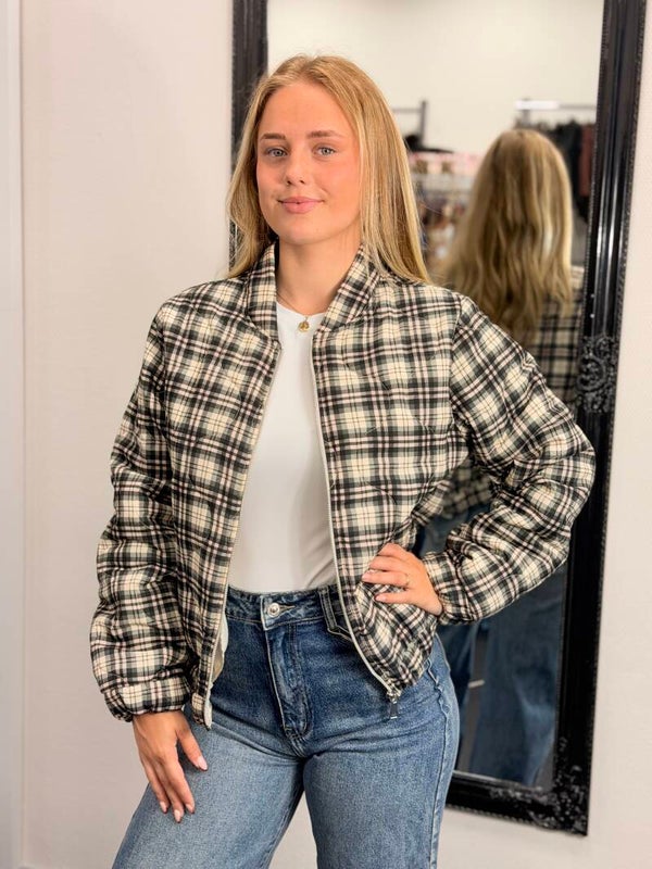 Geruite Jacket Grijs – One Size