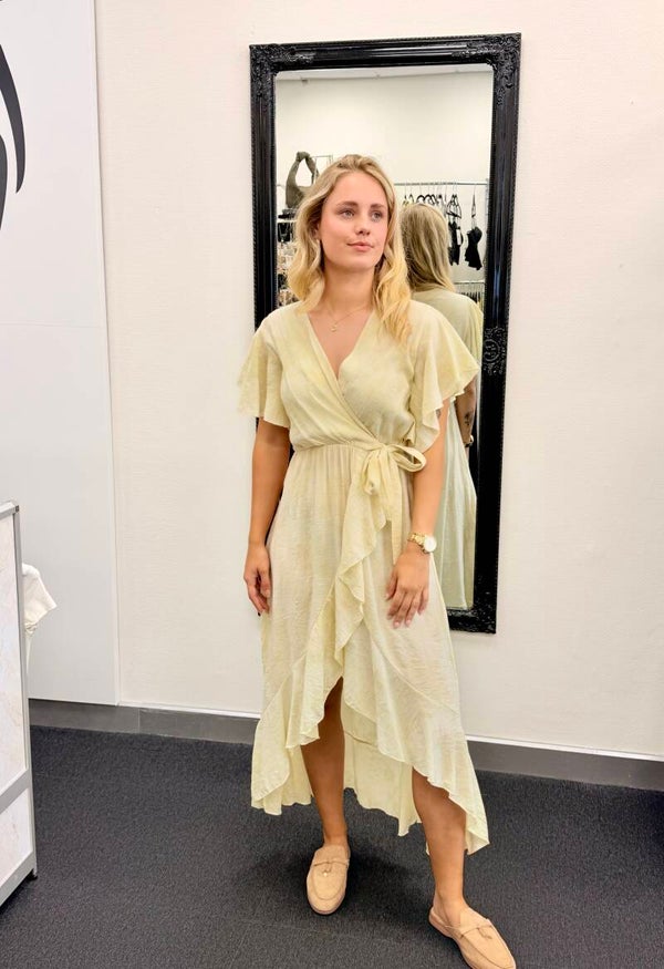 Summer Wrap Dress – Geel (One Size)