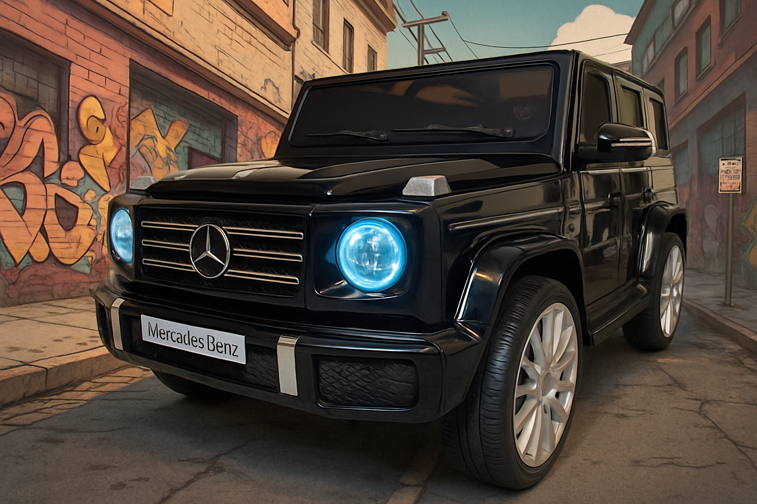 Mercedes G500 metallic zwart