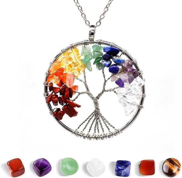 Pendentif Arbre de Vie – 7 Chakras