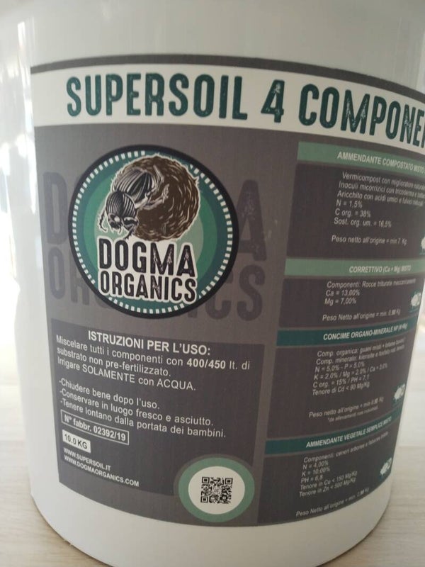 Super Soil 4 Components 10kg Dogma Organics