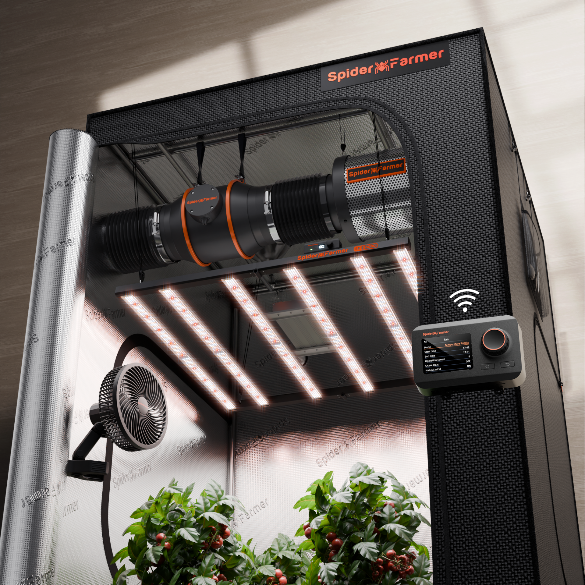 Kit growbox Spider Farmer 120×120×200 LED G5000