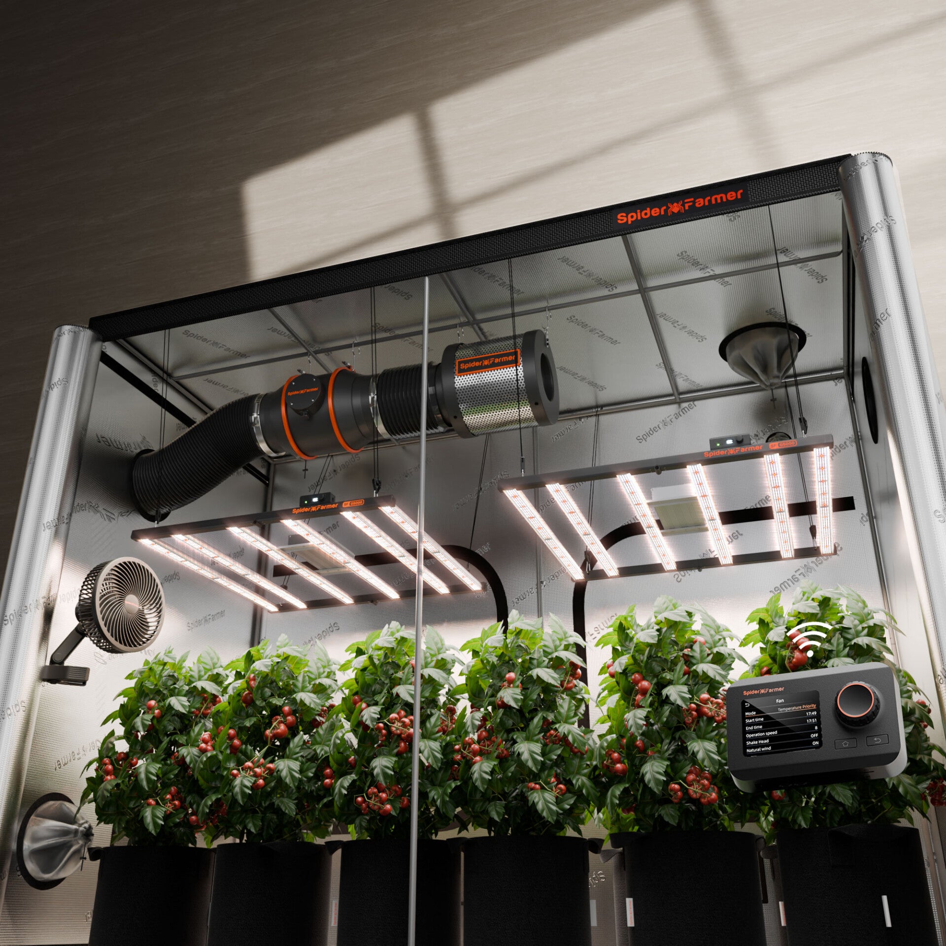 Kit growbox Spider Farmer 120x240x200cm LED 2x G5000
