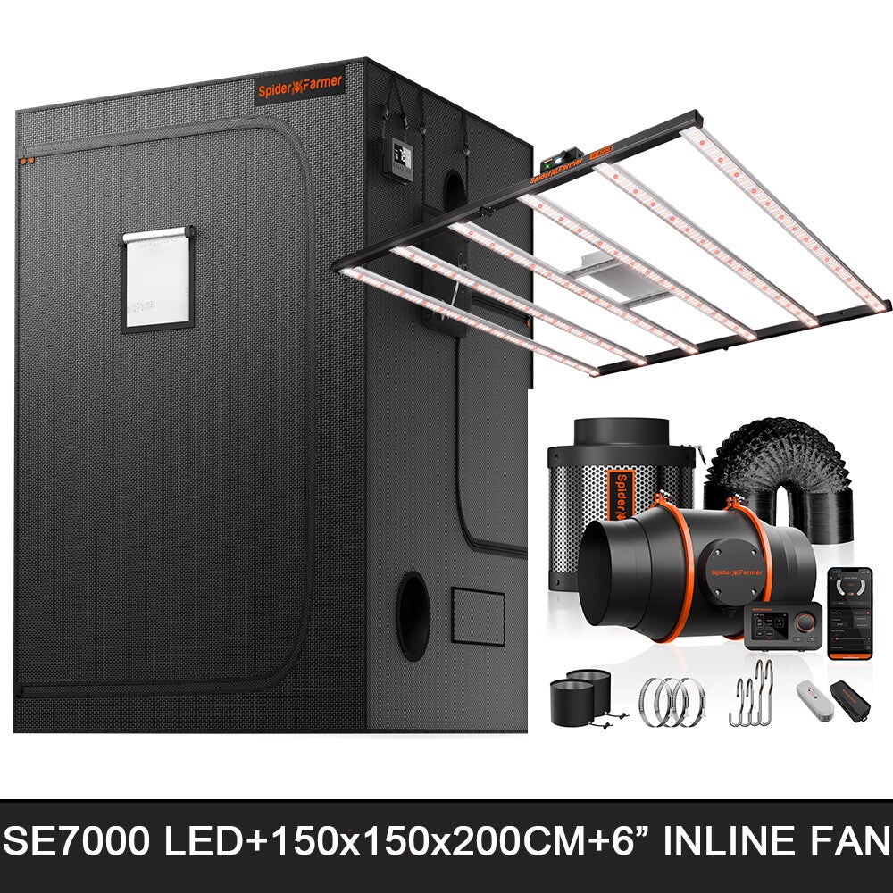 Kit growbox Spider Farmer 150x150cm led SE7000