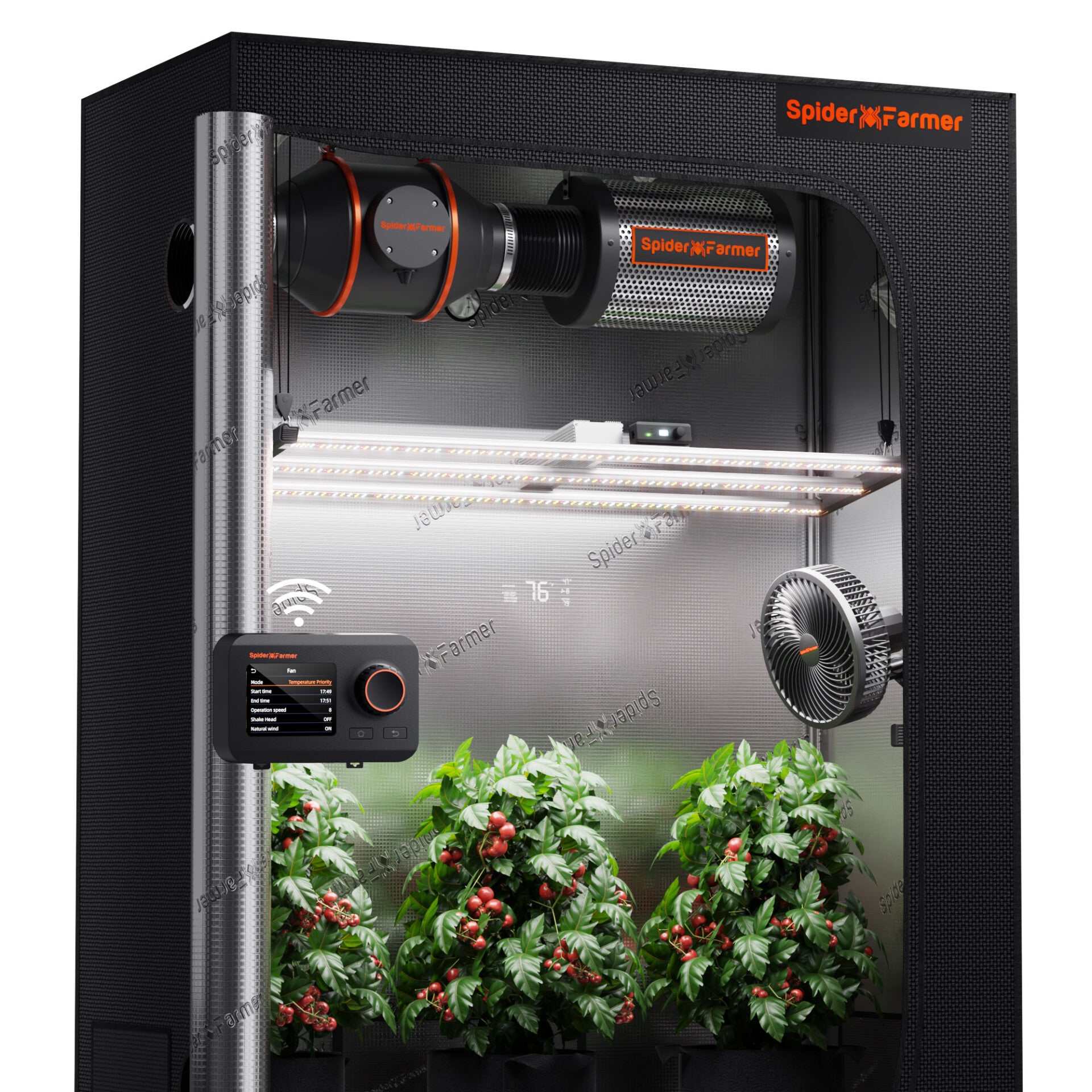 Kit growbox Spider Farmer 70x140x200cm led SE4500