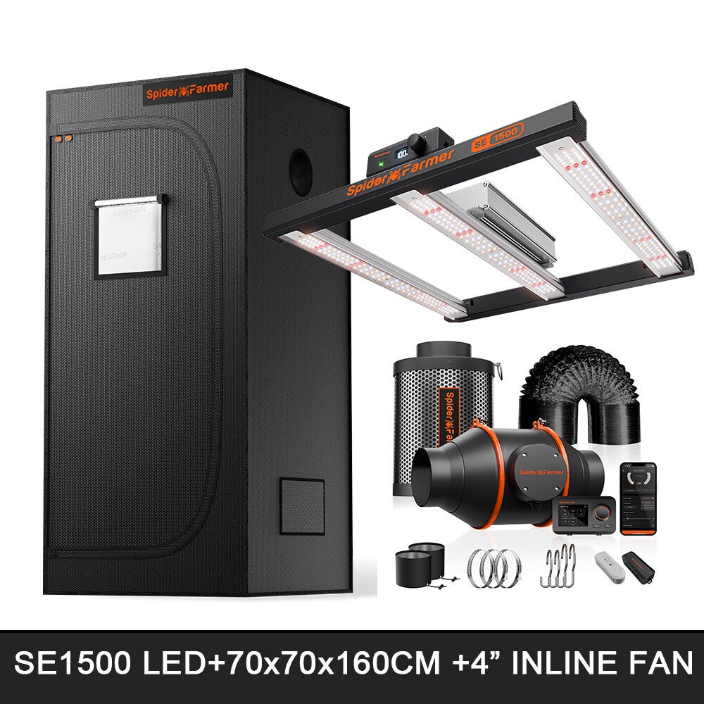 Kit growbox Spider Farmer 70x70x160cm led SE1500
