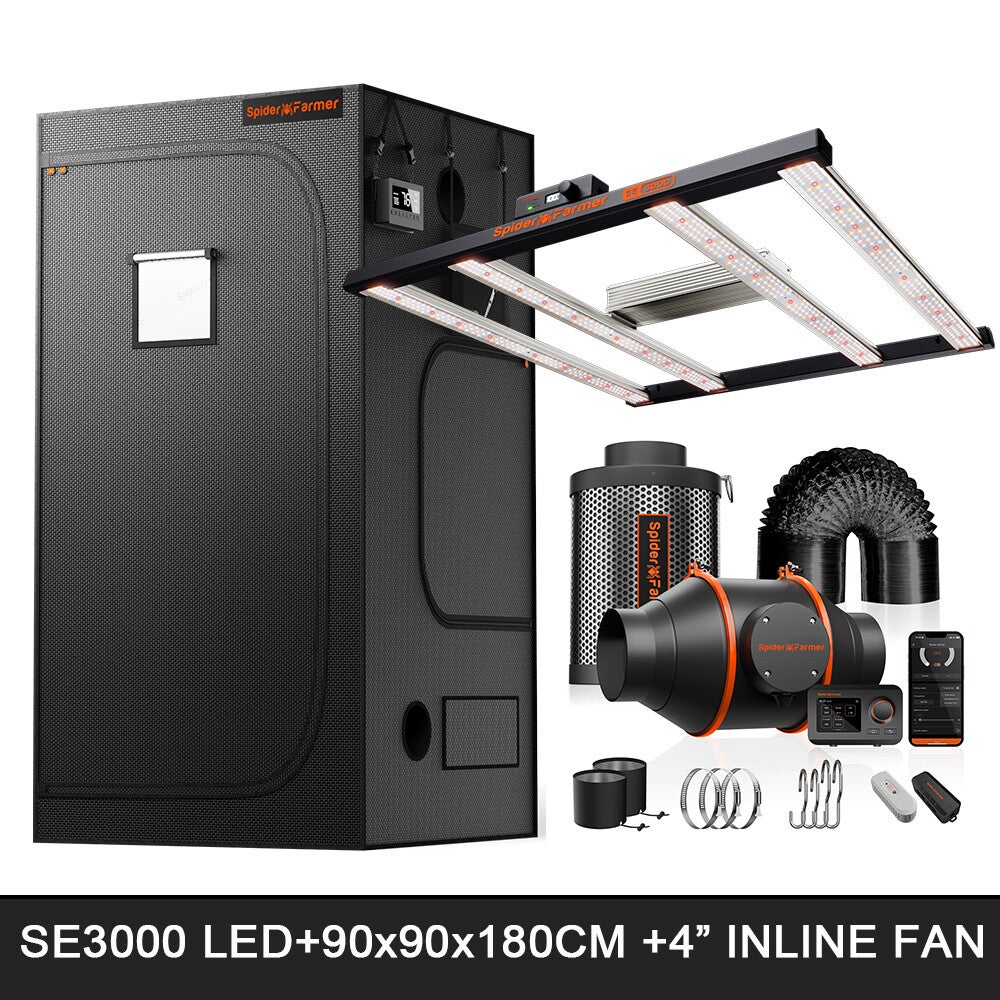 Kit growbox Spider Farmer 90x90x180cm led SE3000