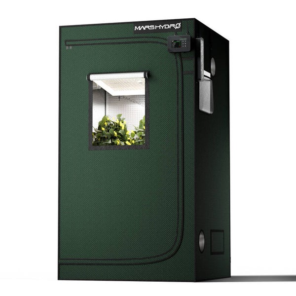 Grow Box Mars Hydro 100x100x180cm Pro – Box per coltivazione indoor 2000D a tenuta di luce con Mylar ad alta riflettanza e ampia finestra di ispezione