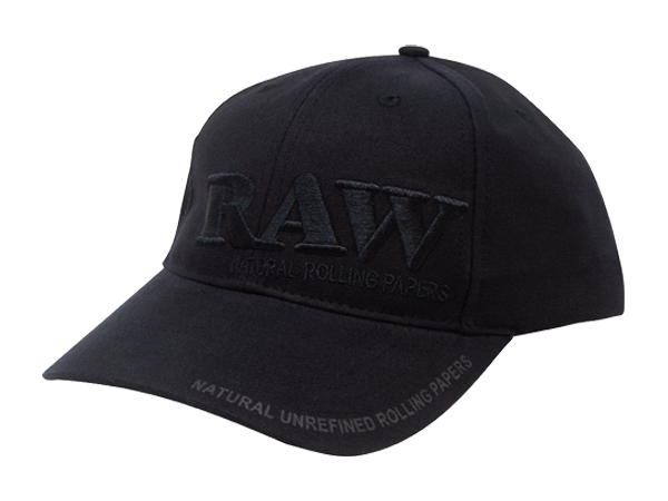 RAW HAT BLACK WITH BLACK LOGO WITH POKER - RAW AUTHENTIC