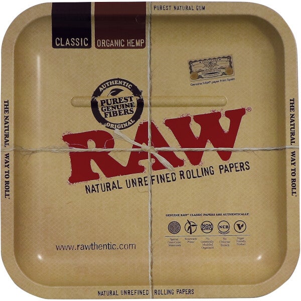 RAW METAL SQUARE ROLLING TRAY -  RAW AUTHENTIC