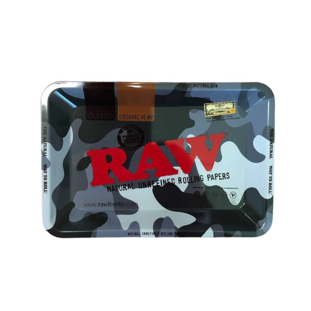 RAW URBAN CAMOUFLAGE METAL ROLLING TRAY - MINI - RAW AUTHENTIC