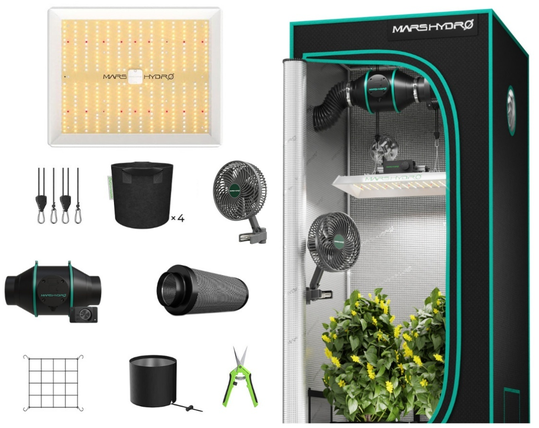 Mars Hydro TS 1000 Kit Grow Box completo: 150W LED Grow Light + 80x80x160cm Grow Box Kit