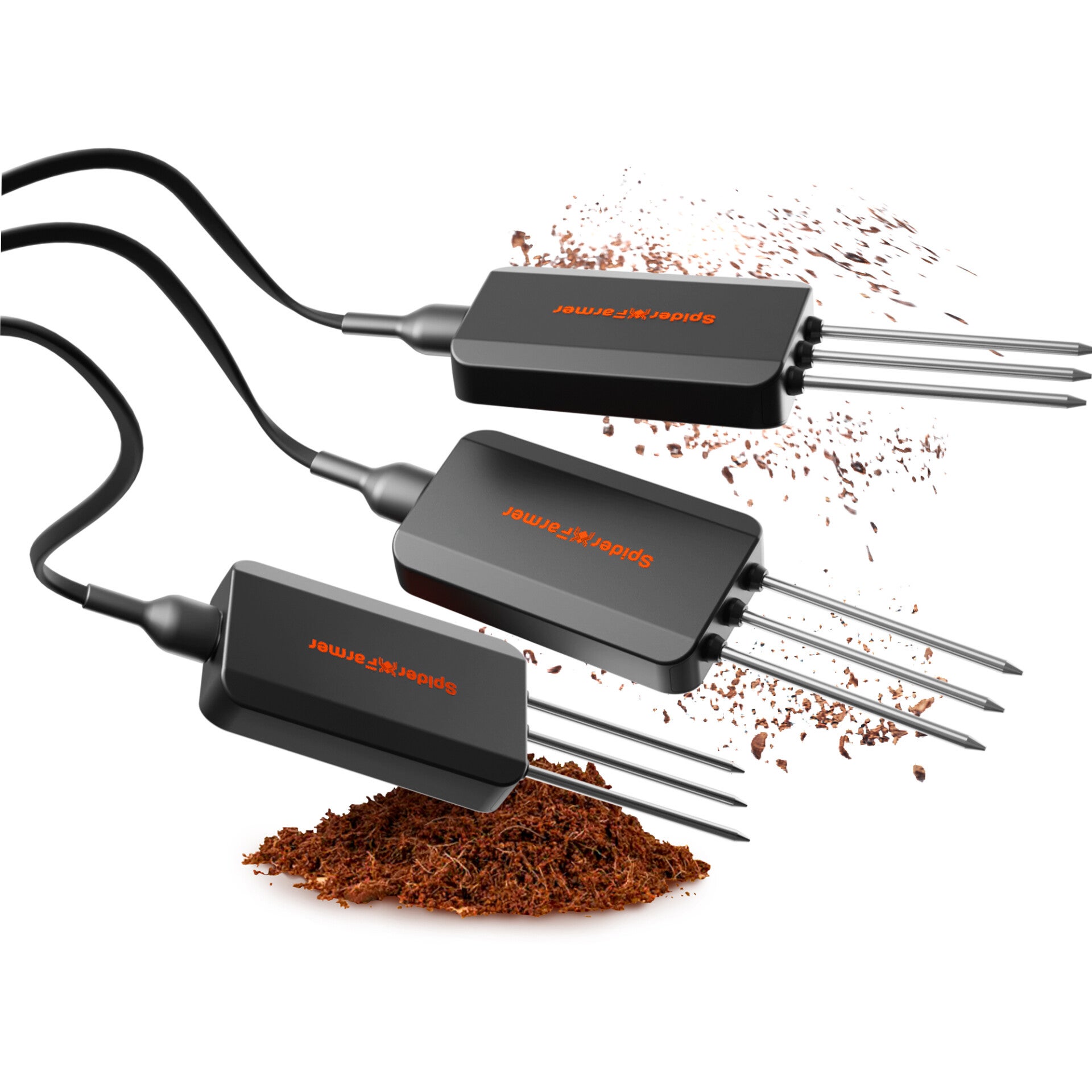 Spider Farmer – Set da 3 Sensori Intelligenti per Terreno GGS Smart 3-in-1 Pro