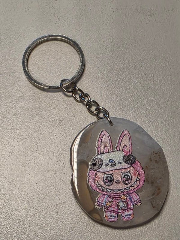 LABUBU SLEUTELHANGER VAN AGAAT aardende en beschermende steen