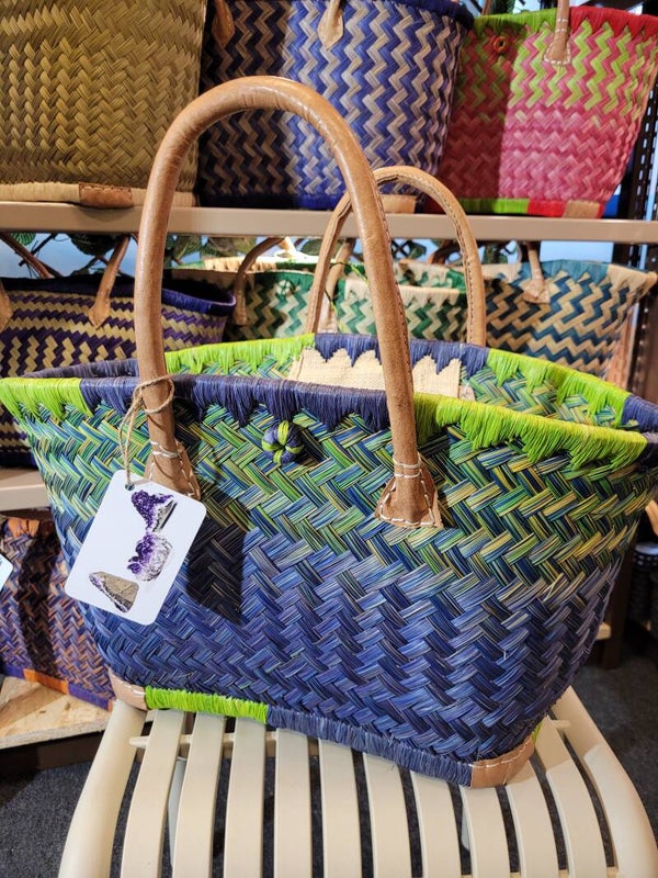 Granny Hangemaakte rieten tas 40 cm nr.302