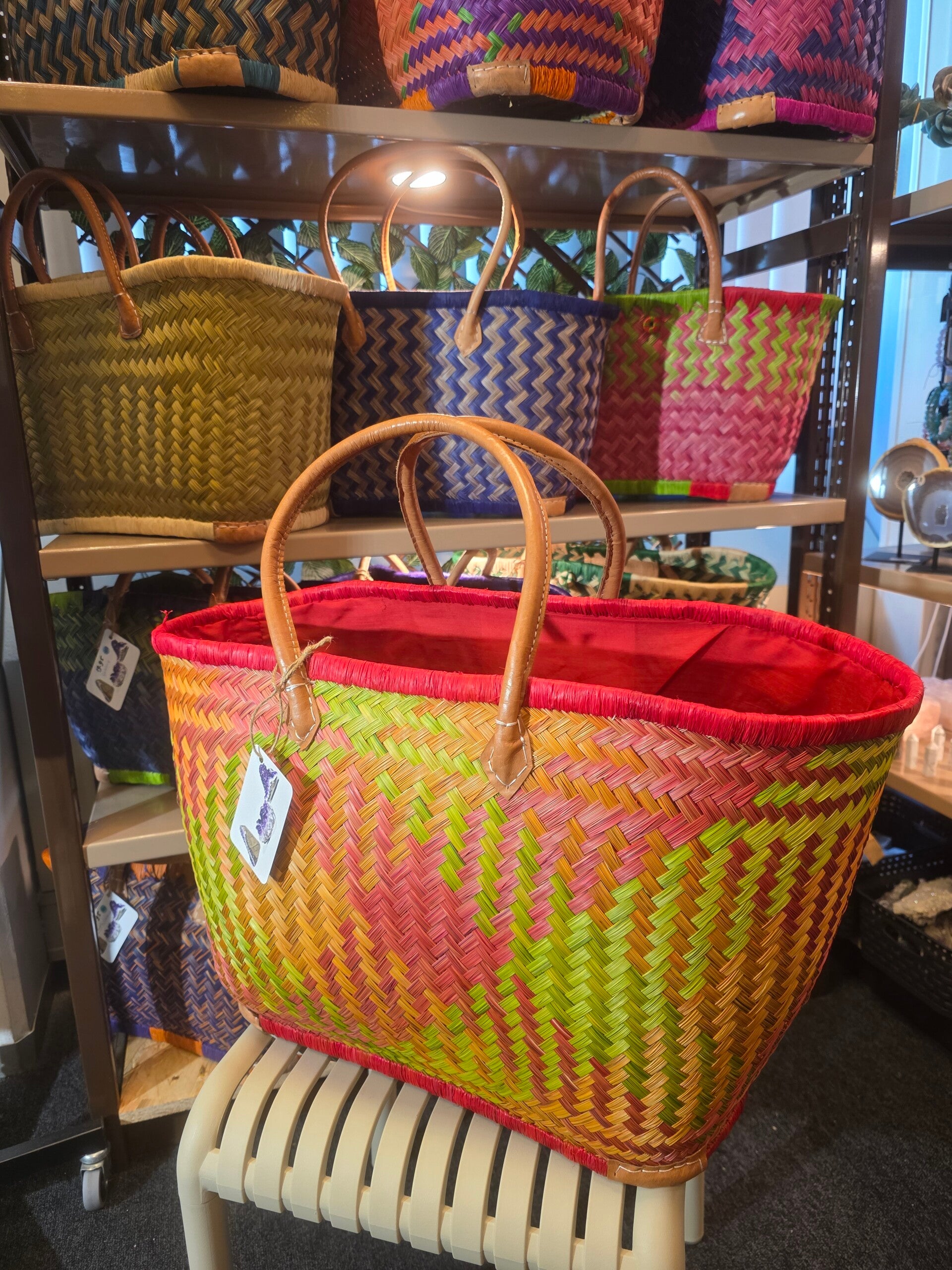 Sunshine handgemaakte rieten tas 60 cm no.305