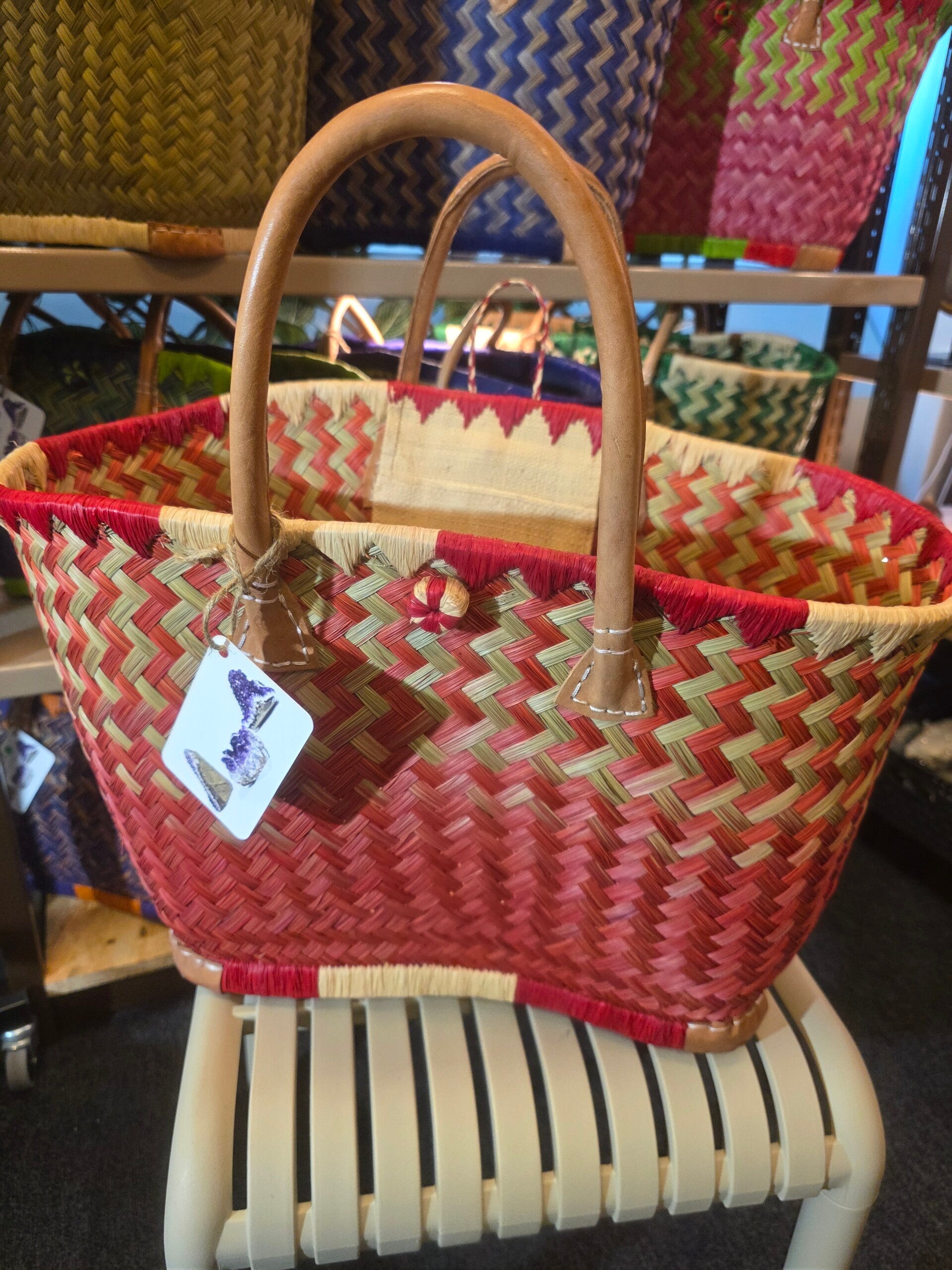 Red vine handgemaakte rieten tas 40cm no 308