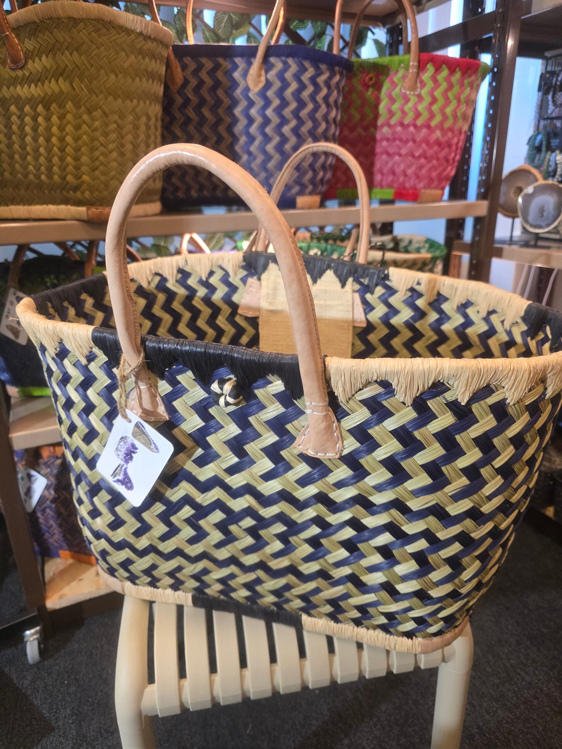 Lapis handgemaakte rieten tas 60cm no310