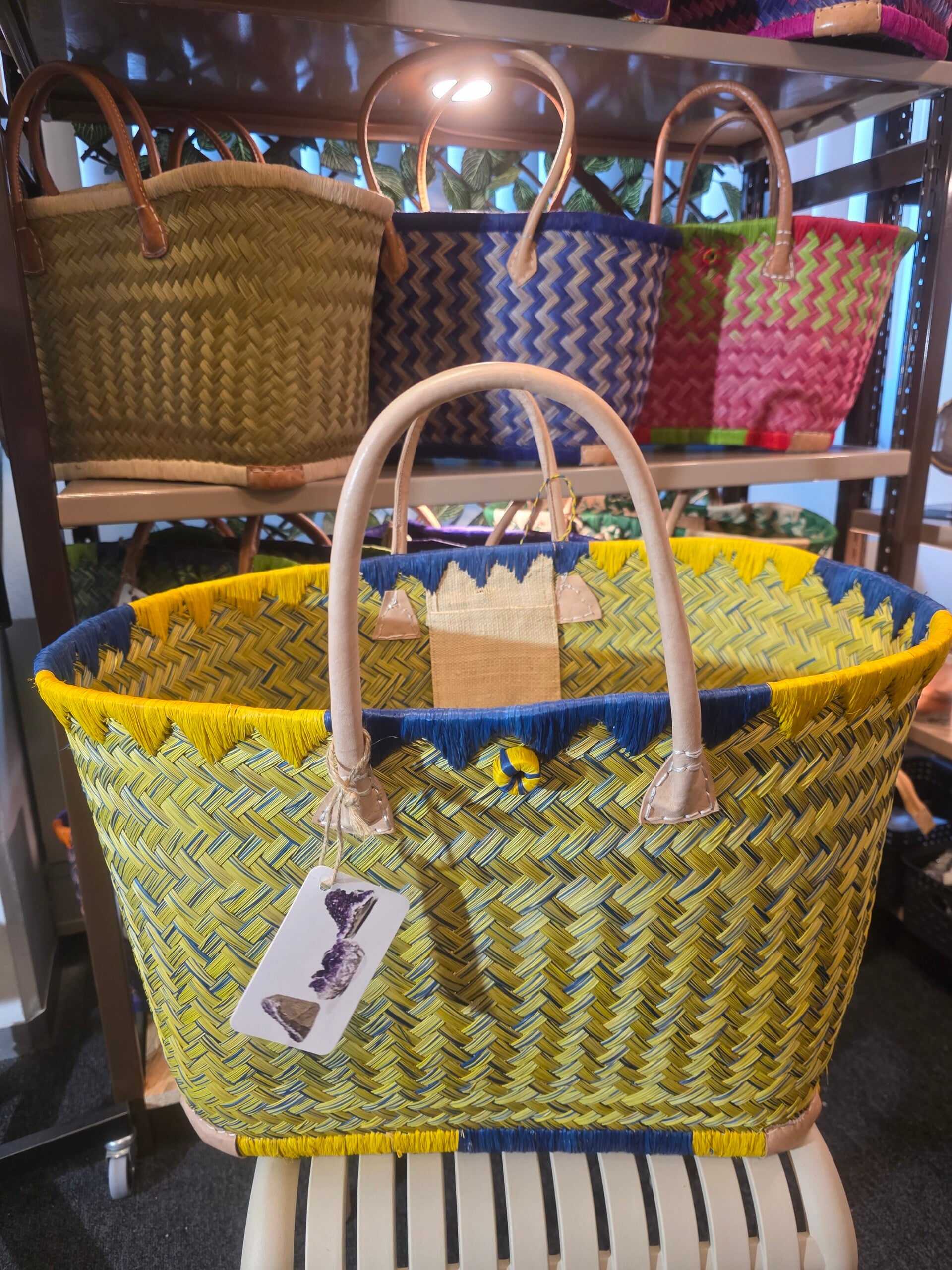Citrus handgemaakte rieten tas 60cm no311