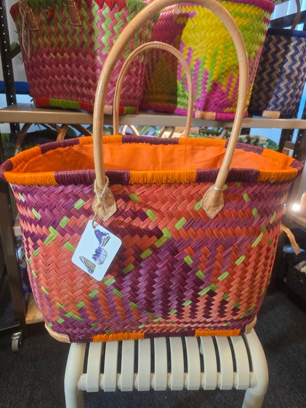 Festival luxe handgemaakte rietentas 60cm no317