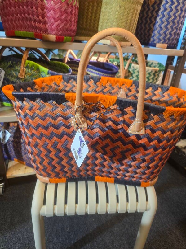 Orange wave handgemaakte tas 50cm no319
