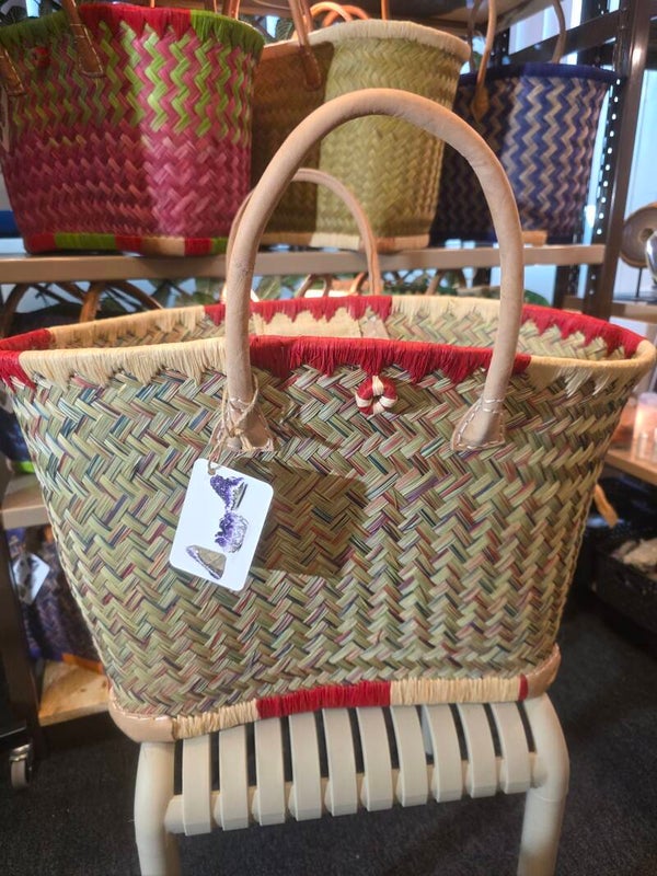 Natural red handgemaakte tas 60cm no324