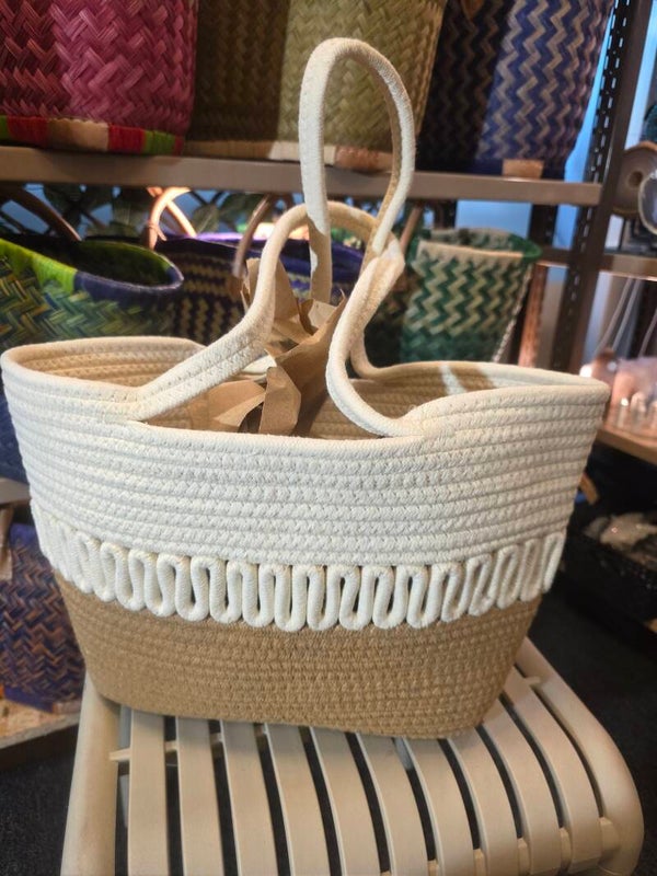 Wollie natuurlijk geweven tas 35cm no328