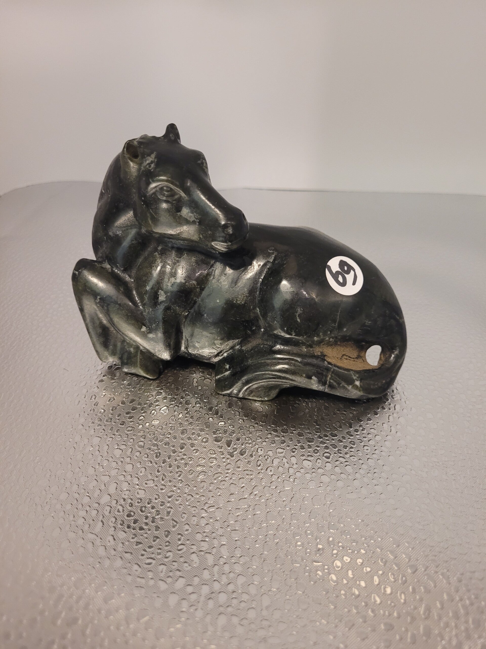 Prachtige Zwarte paard €69,- 12-9cm nr343