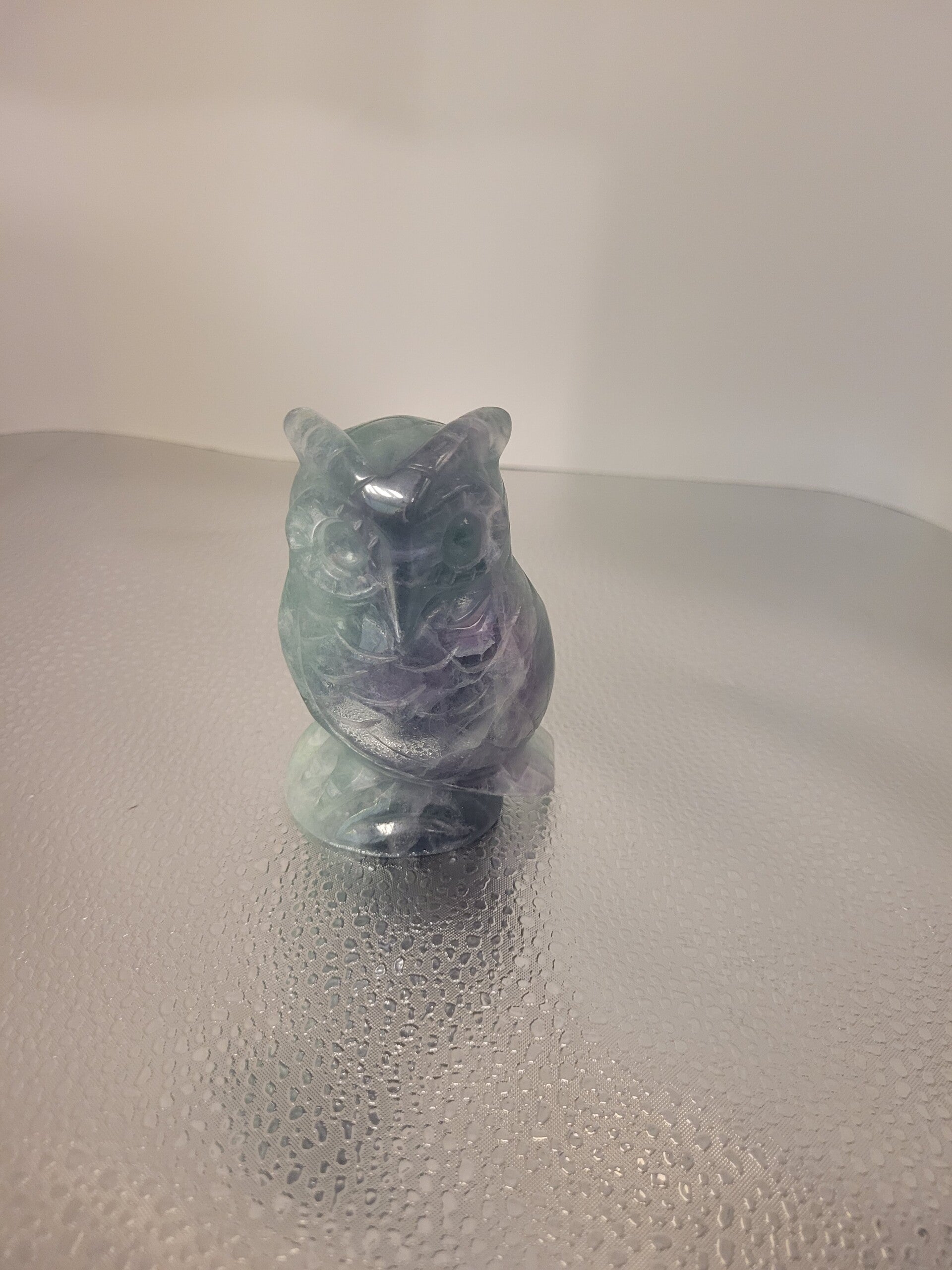 Fluoriet Uil €56,- nr348 8.5 cm