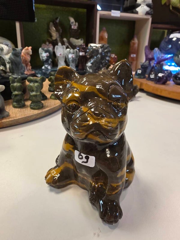 Franse Buldog xl Chocolade jaspis