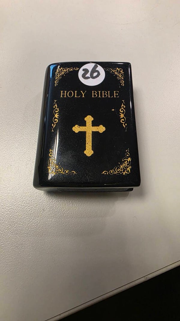 HOLY BIBLE Zwarte Obsidiaan
