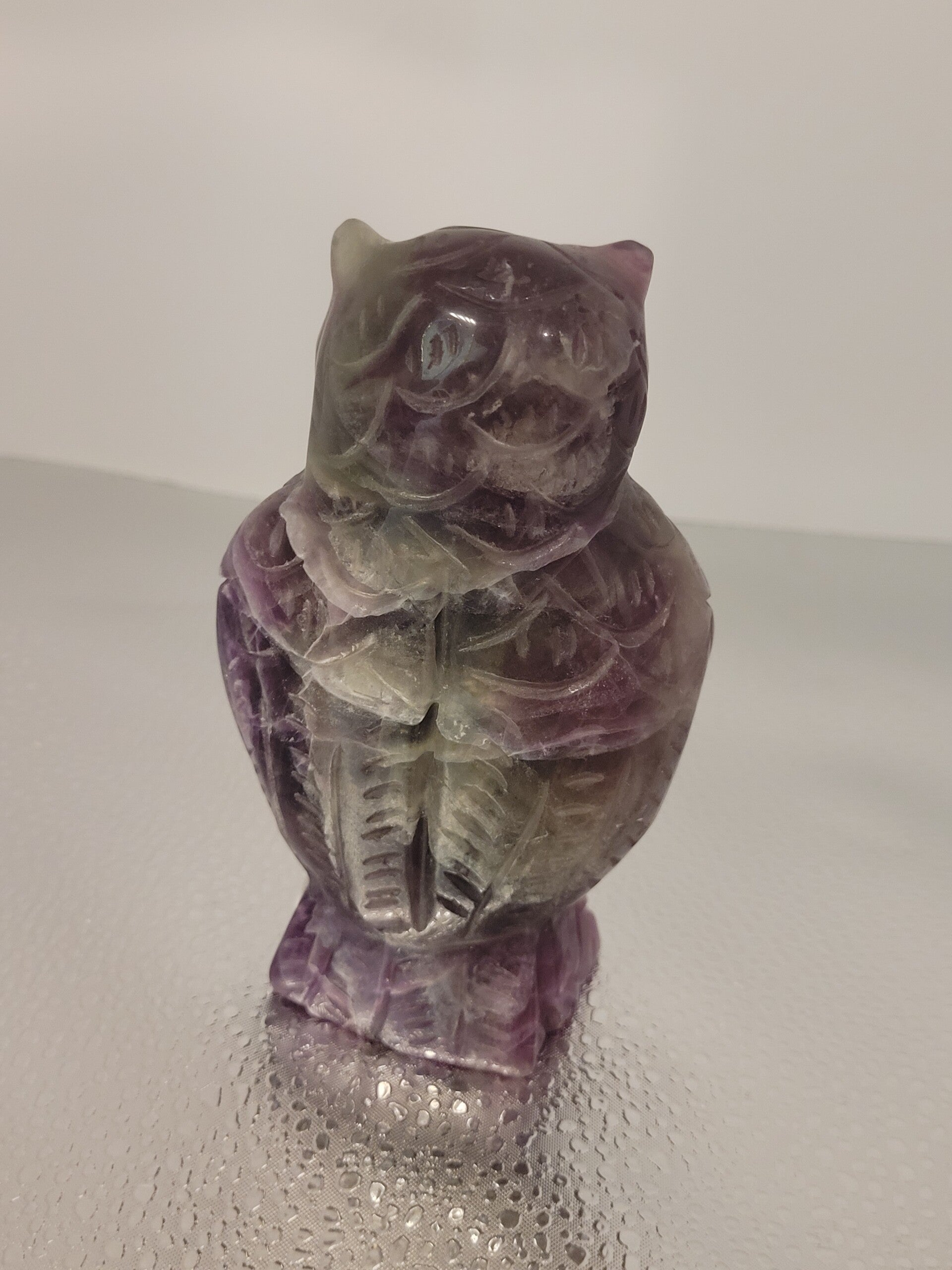Uil met doodskop als hart €66,- nr 342 12cm