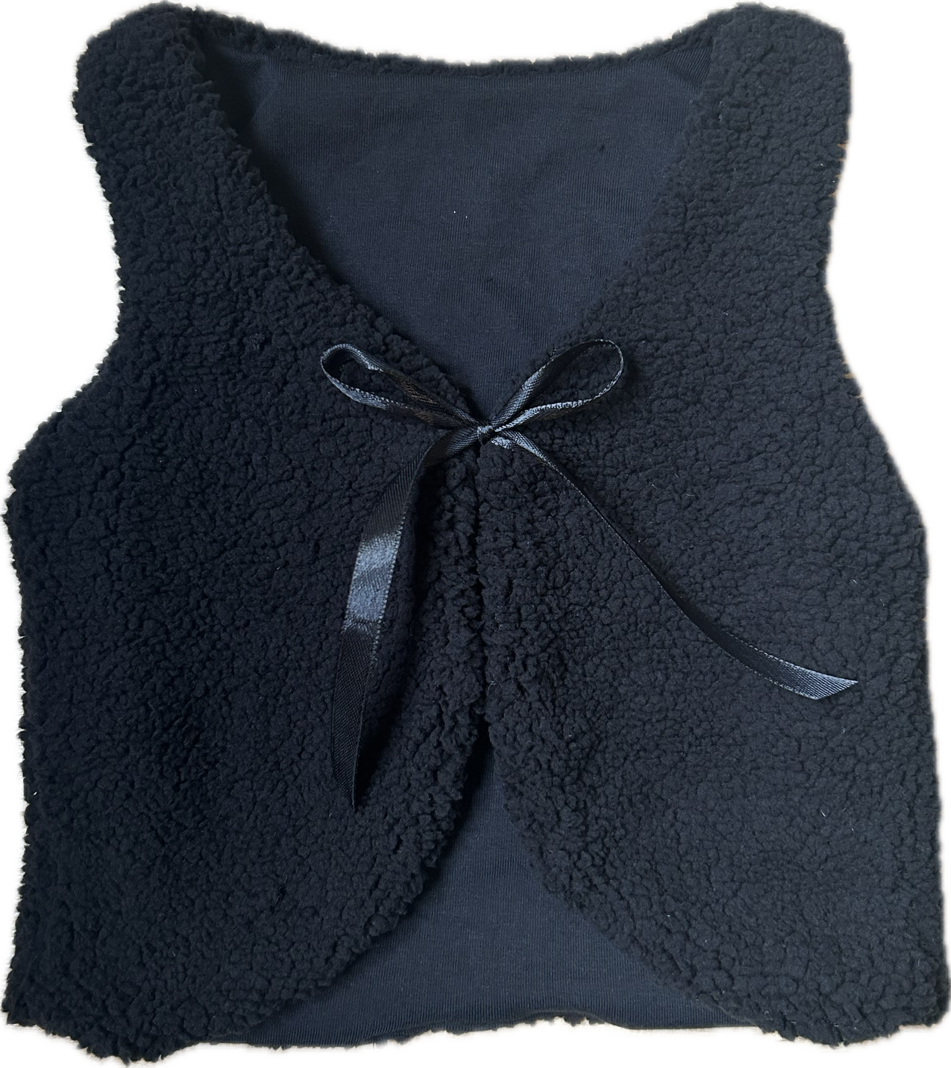 Gilet teddy zwart
