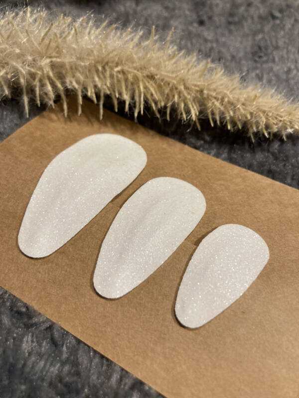 Klikklak wit glitter