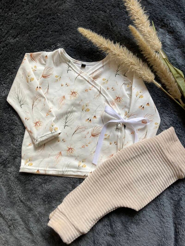 Kleding set botanic / beige