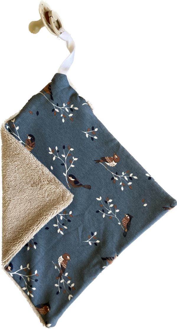 Speendoekje vogels / beige