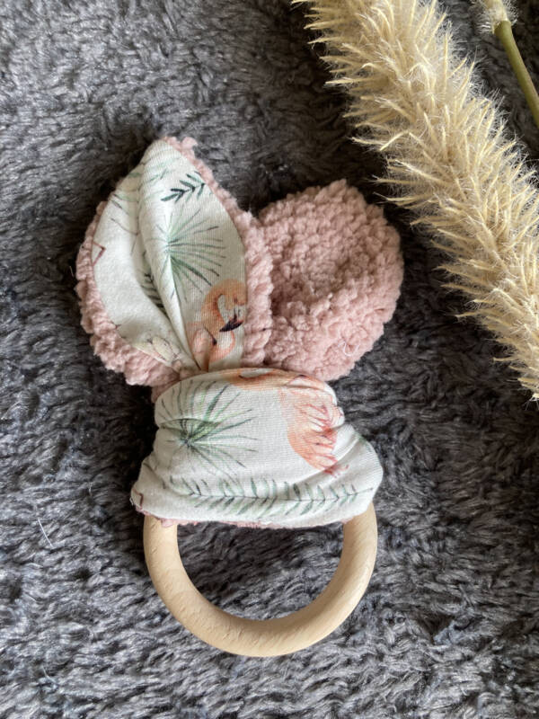 Bijtring roze / flamingo