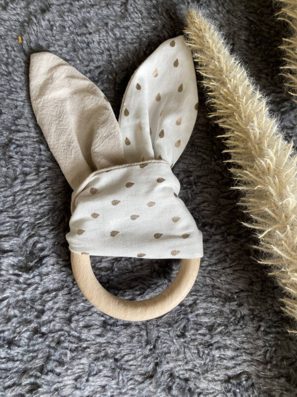 Bijtring beige / druppel