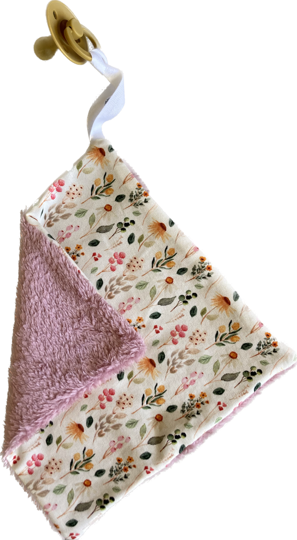 Speendoekje roze / bloemetjes