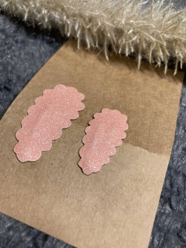 Klikklak schulp roze glitter