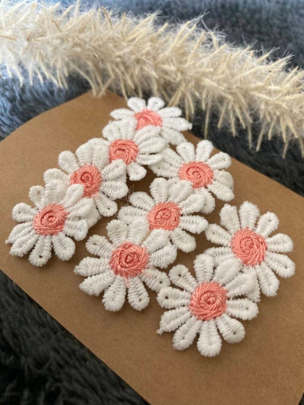 Haarclip madelief roze