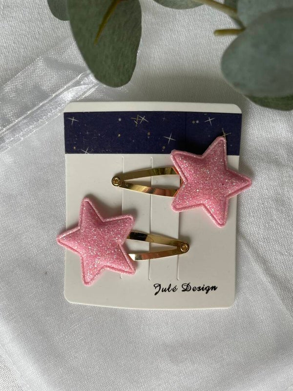 Haarspeldjes ster roze