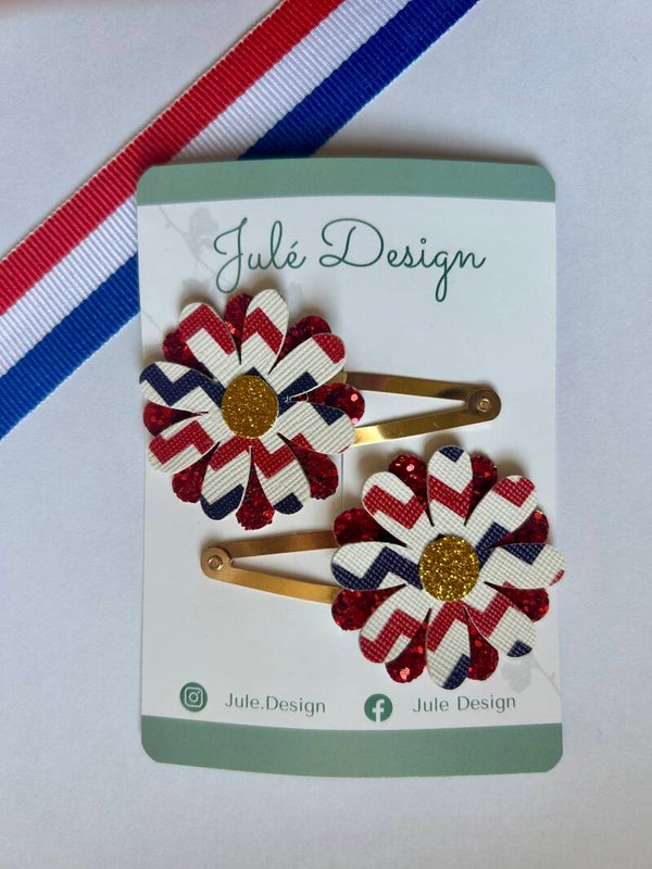 Koningsdag haarspeldjes bloem