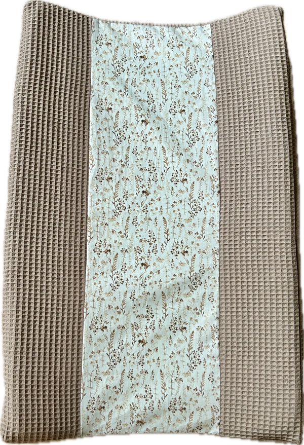 Aankleedkussenhoes taupe / droogbloemen