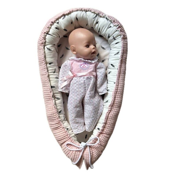 Poppennestje roze / veren