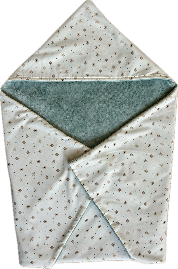 Omslagdoek mint / bloementjes